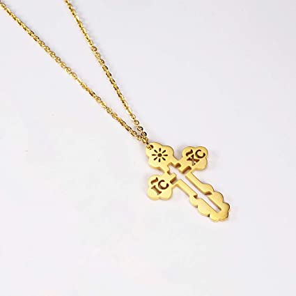 Orthodox Gold Cross Necklace
